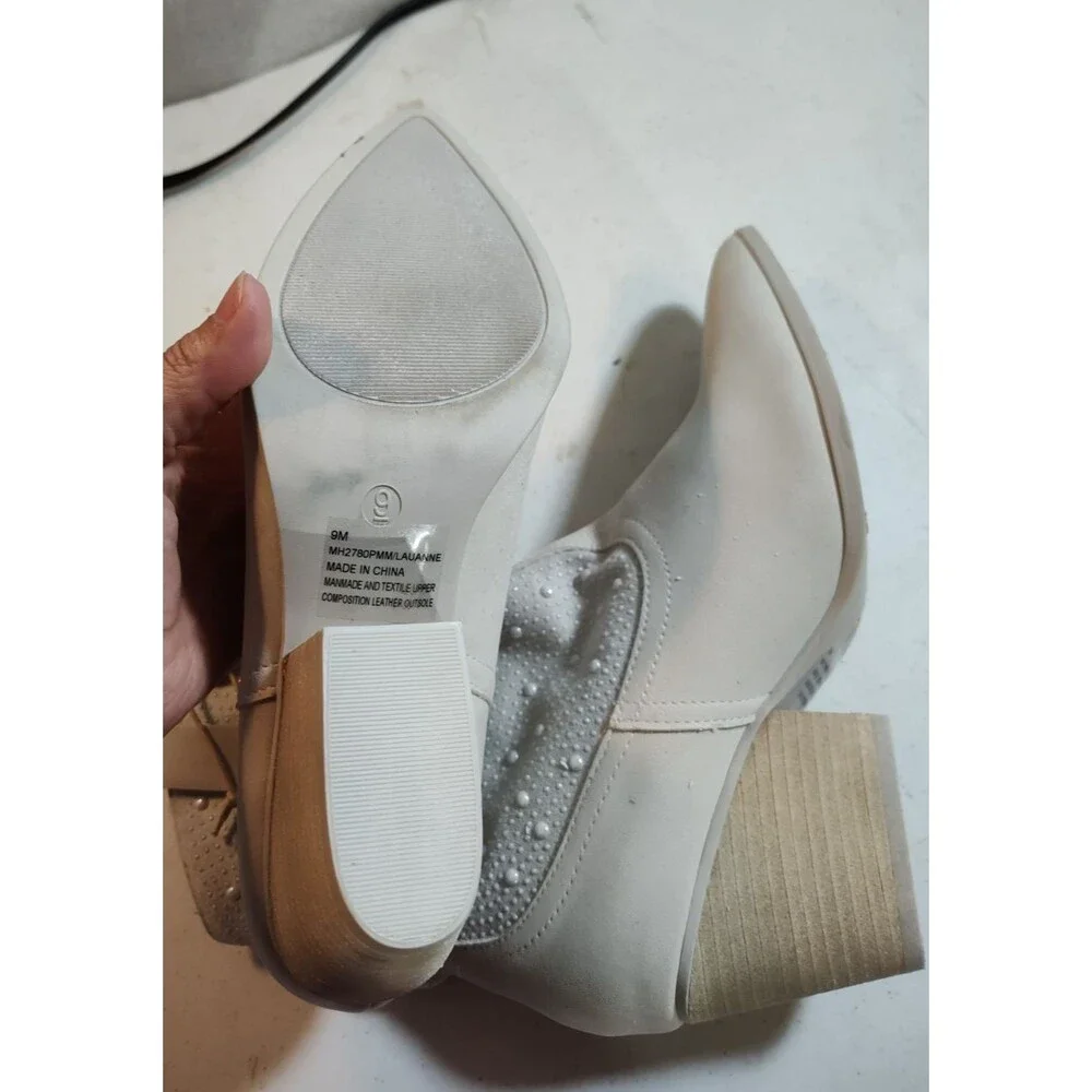 Mia Pearl Studded Boots Size 9.5 NWT Country Wedding. Dress Western (886)